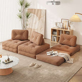 Convertible modular floor couch for living room, perfect for flexible seating and lounging